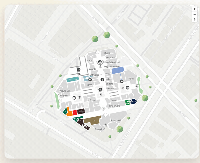 Map controls demo: zoom, camera, bearing, and fitCoordinates